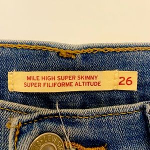 Levi Jeans, mile high super skinny